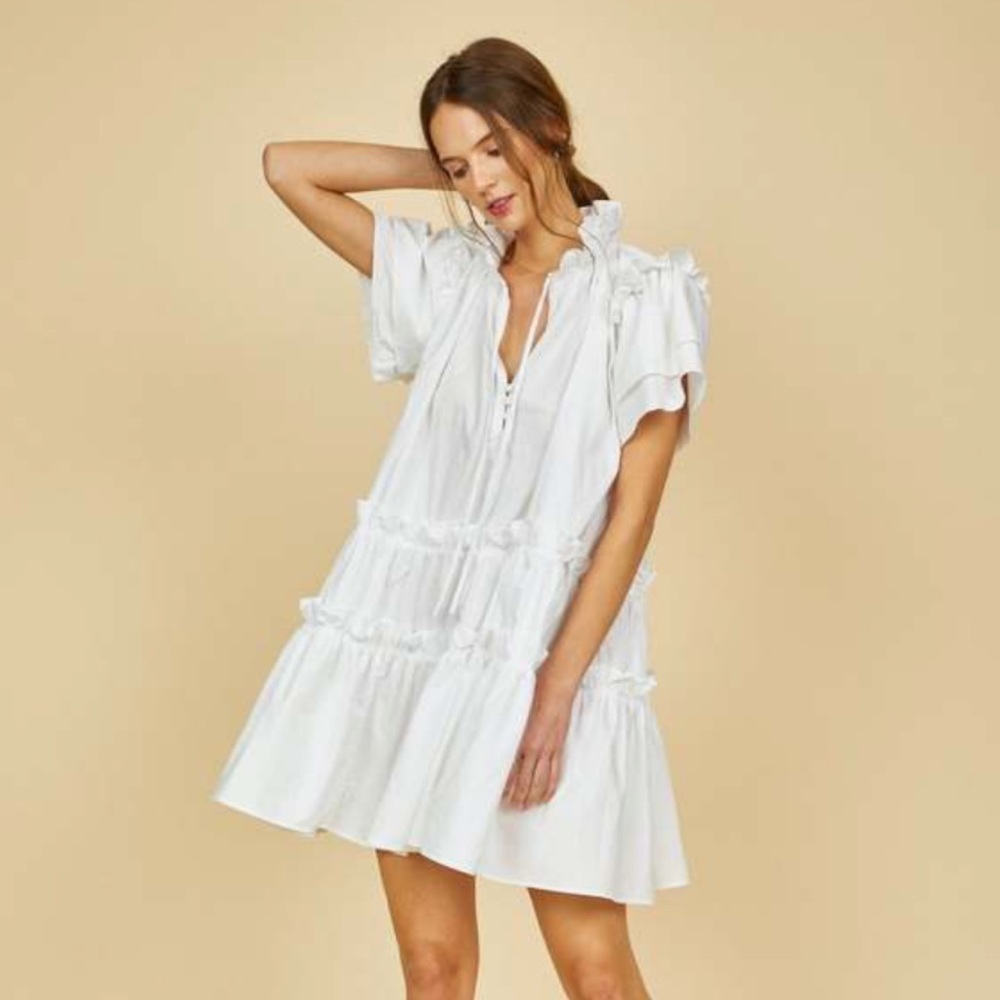 NWT HUNTER BELL Merritt Dress in White, size small